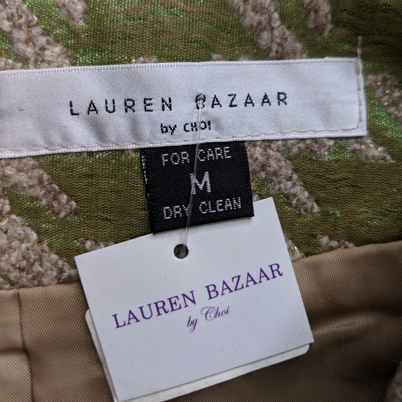 LAUREN BAZAAR by Choi Metallic Houndstooth Miniskirt NWT Sz M - Picture 6 of 6